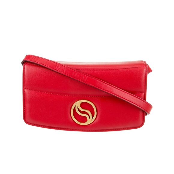 Stella McCartney S-wave Wallet with Strap in Scarlet Red - Picture 1 of 6